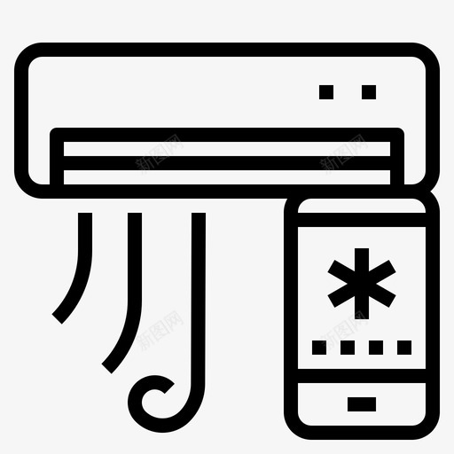 空调联通酷图标svg_新图网 https://ixintu.com 互联网 概述 空调 联网 联通