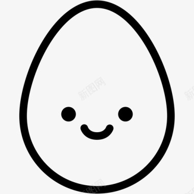 微笑鸡蛋表情图标图标