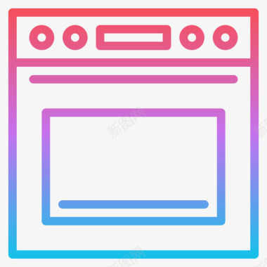 烤箱家用电器18梯度图标图标