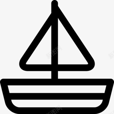 帆船运输181直线图标图标