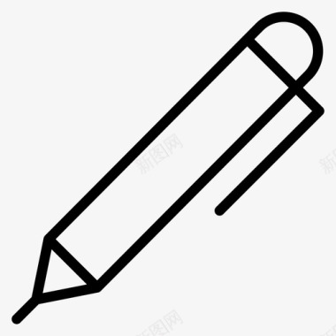 钢笔绘图机械铅笔图标图标