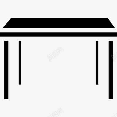 桌子家具127实心图标图标