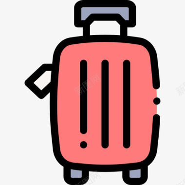 行李箱床和早餐30线性颜色图标图标