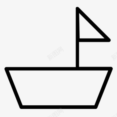 船渔夫帆船图标图标