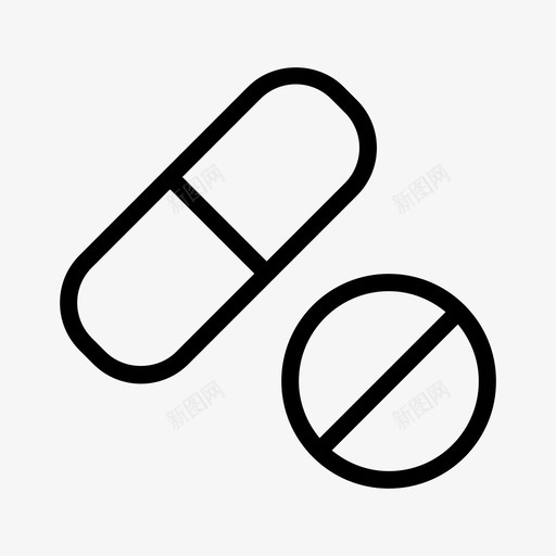 药物药丸科学大纲图标svg_新图网 https://ixintu.com 大纲 科学 药丸 药物