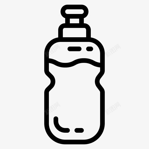 水瓶健康补水图标svg_新图网 https://ixintu.com 健康 水瓶 补水 跑步 运动