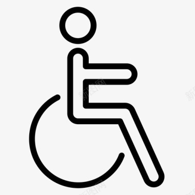 残疾优先权厕所图标图标