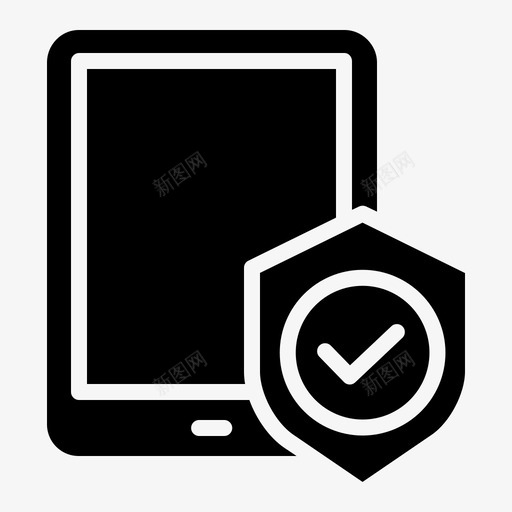 平板电脑安全图标svg_新图网 https://ixintu.com 安全 平板电脑
