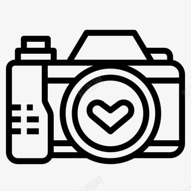 爱情照片相机照片图标图标
