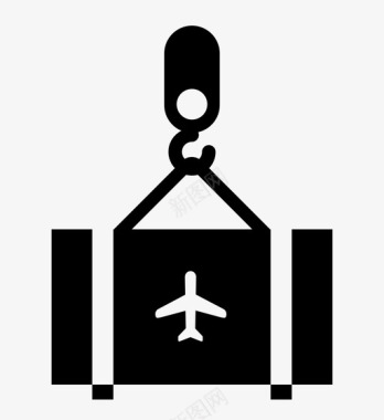 机场货物集装箱起重机图标图标