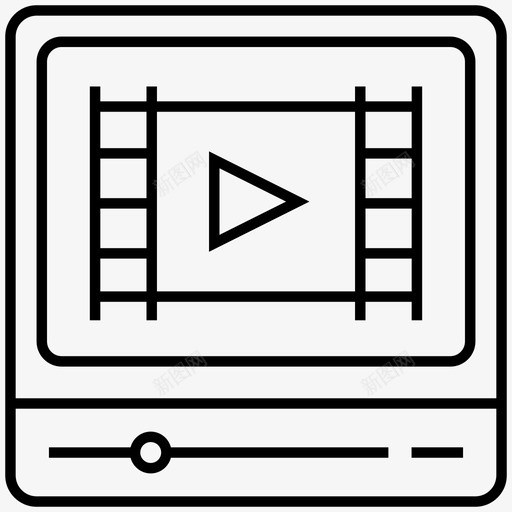 在线视频视频教程视频播放图标svg_新图网 https://ixintu.com 在线视频 技术支持 播放 教程 视频