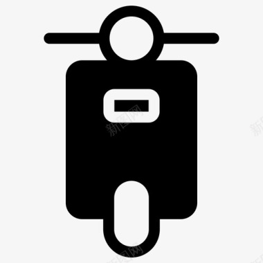 踏板车摩托车交通工具图标图标