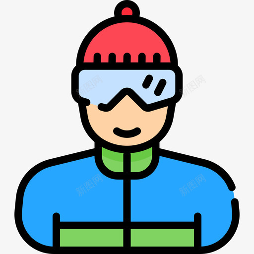 滑雪者北极29线性颜色图标svg_新图网 https://ixintu.com 北极 滑雪者 线性 颜色