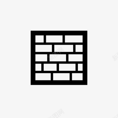 防火墙砖块安全图标图标