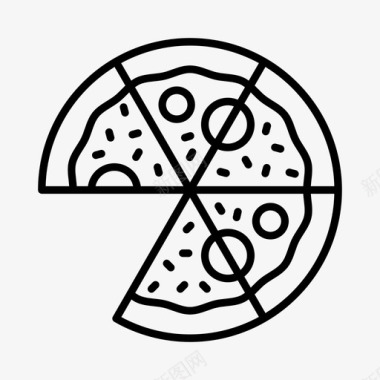 披萨快餐垃圾食品图标图标