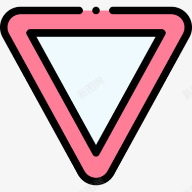 屈服点交通标志35线形颜色图标图标