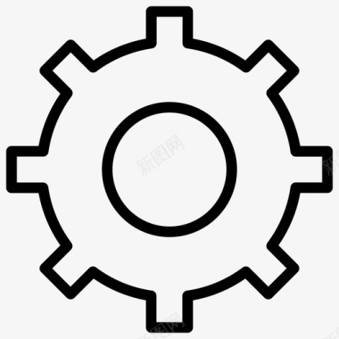 齿轮发动机工程图标图标
