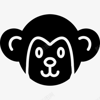 猴子动物野生图标图标