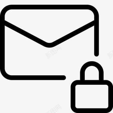 锁定加密电子邮件邮箱挂锁图标图标