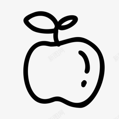 手拉苹果熟食水果图标图标