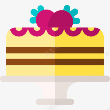 蛋糕糖果9扁平图标图标