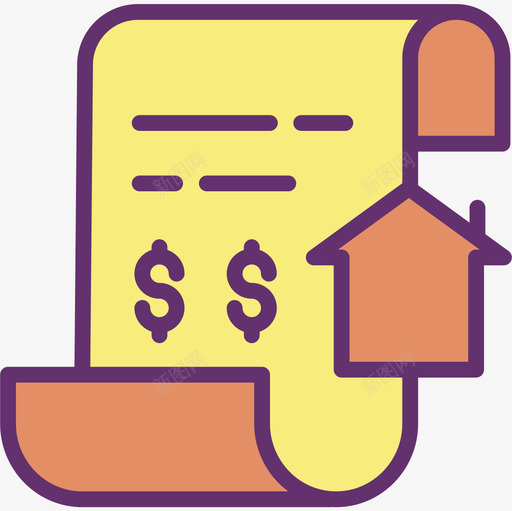 贷款房地产178线性颜色图标svg_新图网 https://ixintu.com 房地产 线性 贷款 颜色