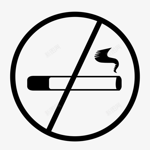 禁止吸烟限制标志商务办公室图标svg_新图网 https://ixintu.com 办公室 吸烟 商务 商务办公 标志 禁止 限制