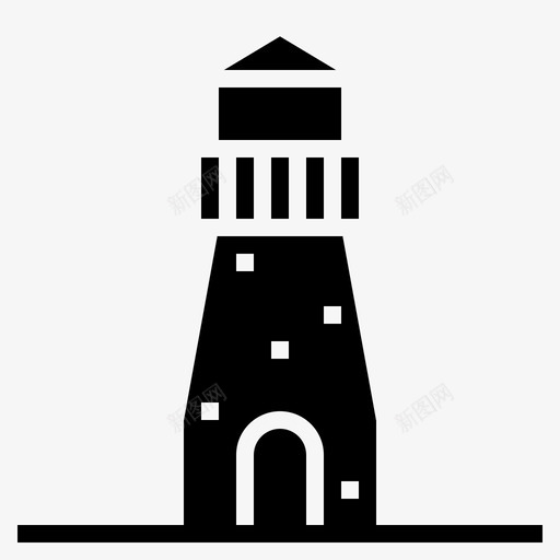 冰建筑灯塔图标svg_新图网 https://ixintu.com 建筑 旅行 海洋 灯塔