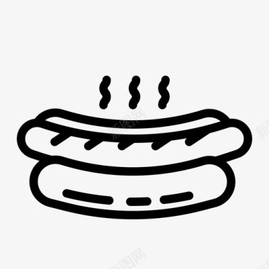 热狗面包食物图标图标