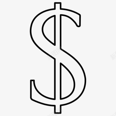 美元收益货币化图标图标