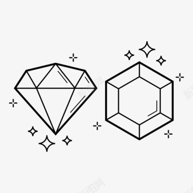 婚礼珠宝钻石爱情图标图标