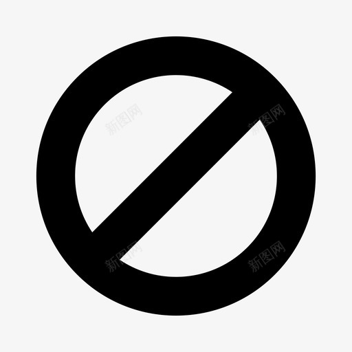 禁止障碍不图标svg_新图网 https://ixintu.com 不禁 禁止 第二 障碍