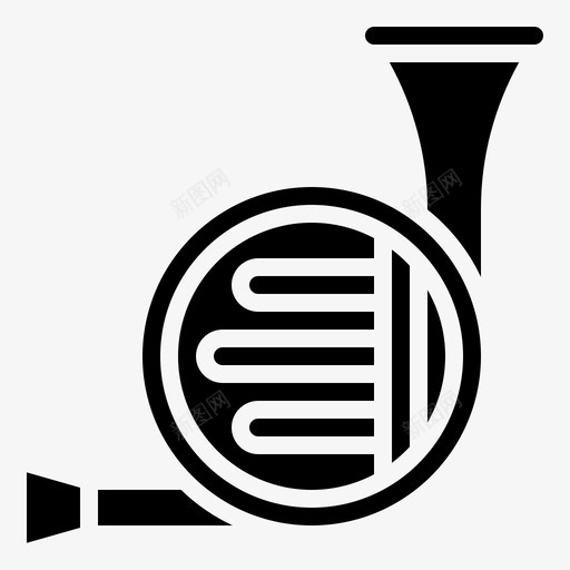号角法语管弦乐队图标svg_新图网 https://ixintu.com 乐器 交响乐 号角 字形 法语 管乐器 管弦乐队 音乐