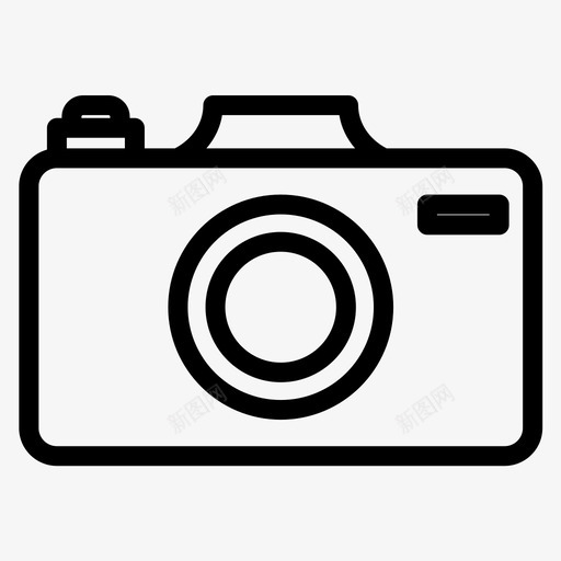 相机数码单反相机图标svg_新图网 https://ixintu.com 单反 摄影 数码 相机 粗体 线条
