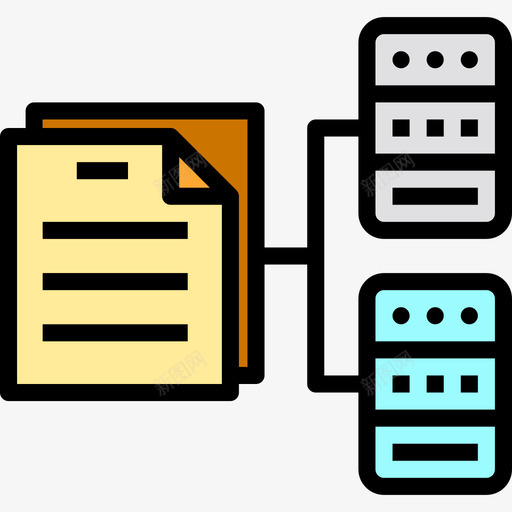 数据库计算机数据存储4线性颜色图标svg_新图网 https://ixintu.com 存储 数据 数据库 线性 计算机 颜色