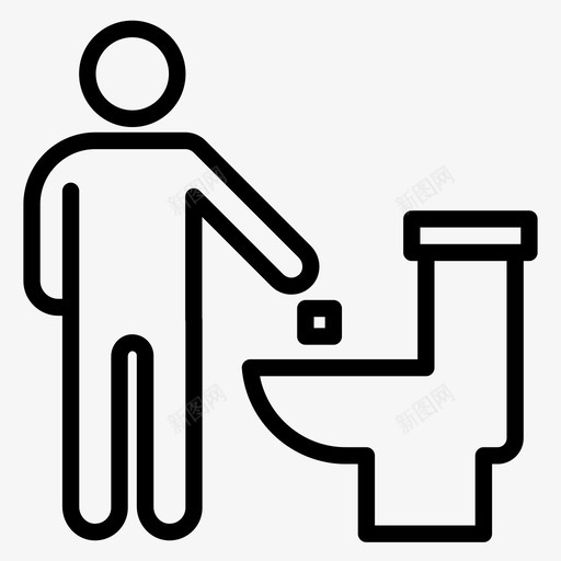 男人扔垃圾垃圾扔图标svg_新图网 https://ixintu.com 厕所 垃圾 男人 轮廓