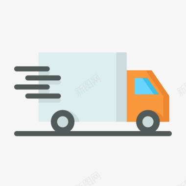 送货卡车物流53扁平图标图标