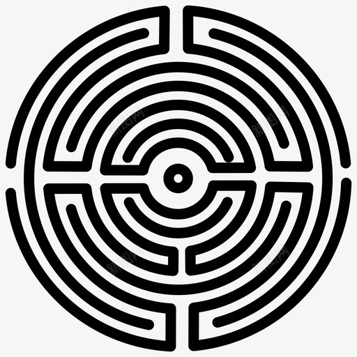 圆形迷宫迷宫迷宫游戏图标svg_新图网 https://ixintu.com 图标 圆形 游戏 线图 解决方案 谜题 迷宫