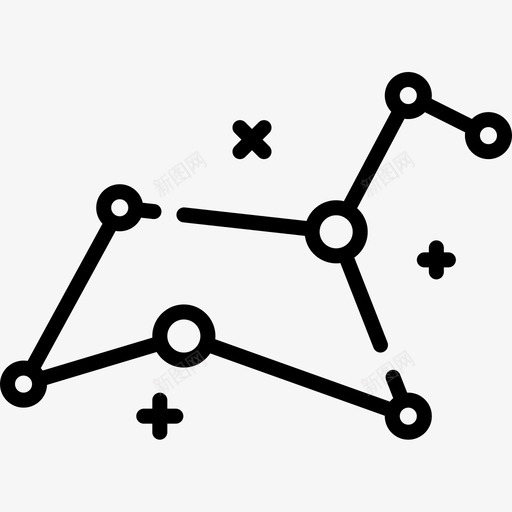 星座空间147直线图标svg_新图网 https://ixintu.com 星座 直线 空间