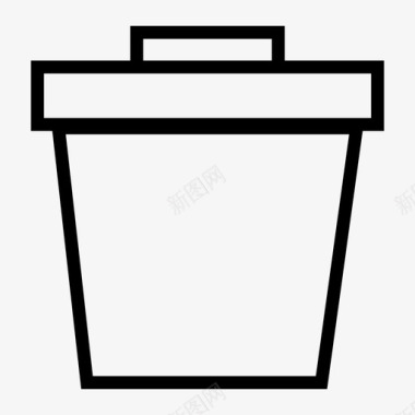 垃圾桶垃圾办公室图标图标