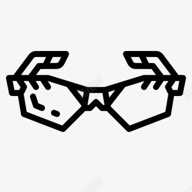 运动眼镜防护运动图标图标