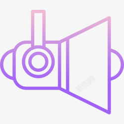 聚光灯轮廓聚光灯电影院62轮廓渐变图标高清图片