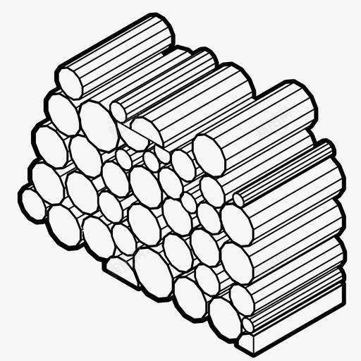 木桩火原木图标svg_新图网 https://ixintu.com 伐木 伐木工 原木 工人 木桩