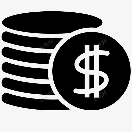 硬币美元金融图标svg_新图网 https://ixintu.com 付款 硬币 美元 货币 金融