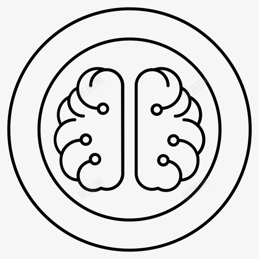 大脑智力思维图标svg_新图网 https://ixintu.com 企业管理 大脑 思维 智力 细线