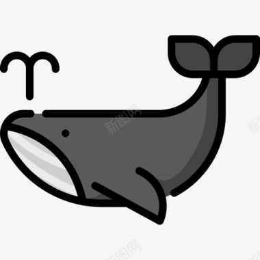 鲸鱼北极29线形颜色图标图标