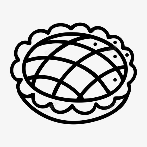 苹果派面包店烹饪图标svg_新图网 https://ixintu.com 手绘 烹饪 甜点 苹果派 面包店 面包房 食物