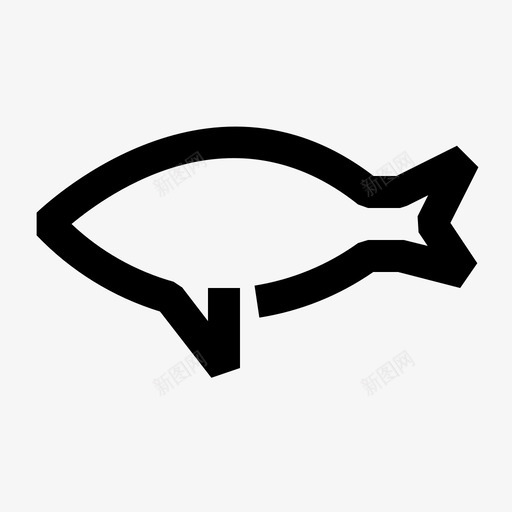 鱼动物海滩图标svg_新图网 https://ixintu.com 动物 海洋 海滩 轮廓