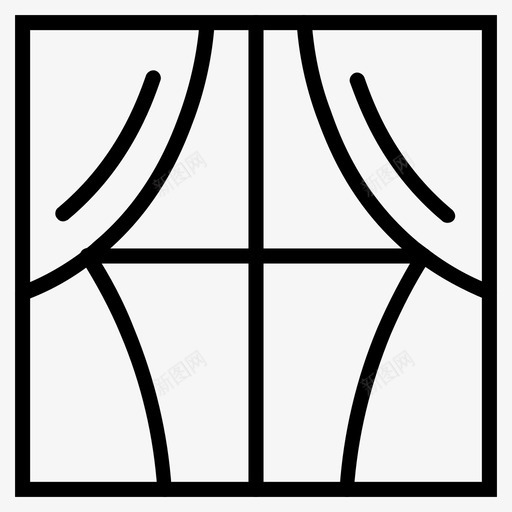 窗帘衣服装饰品图标svg_新图网 https://ixintu.com 窗帘 窗户 衣服 装饰品