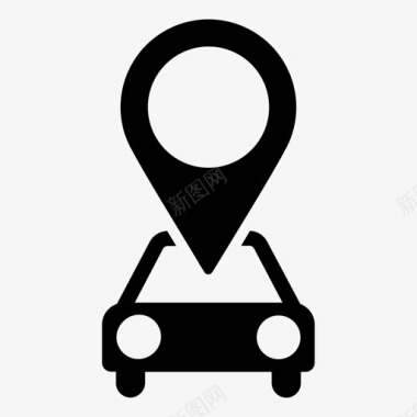 停车位置汽车位置和地图图标集2图标